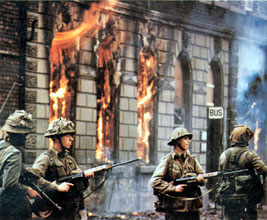 British soldiers arrive on the streets of Belfast, August 1969