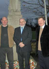 Sinn Féin Councillors Seamus Gaffney and Pearse McGeough with Francie Molloy MLA (centre)