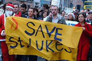 Mary Lou McDonald MEP at the ‘Save St Luke’s rally in Dublin