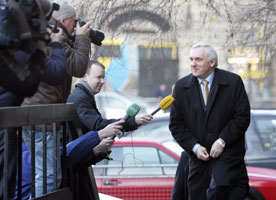 Bertie Ahern arriving at the Mahon Tribunal