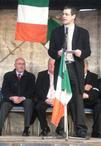 Pearse Doherty speaking at the commemoration