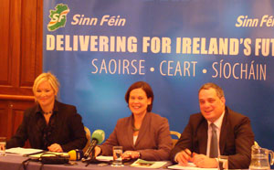 At the launch of the 2008 Sinn Féin Ard Fheis Clár Michelle O’Neill, Mary Lou McDonald and Aengus Ó Snodaigh