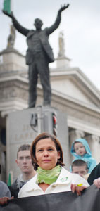 Mary Lou McDonald at the Dublin Easter commemoration on Sunday
