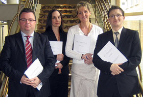 Sinn Féin’s team on the Bill of Rights Forum: Vincent Parker, Shannonbrooke Murphy, Martina Anderson MLA and Councillor Domhnall Ó Cobhtaigh