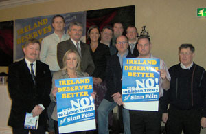 Mary Lou McDonald MEP and Arthur Morgan TD with Sinn Féin councillors from Louth and Meath