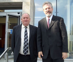 Fra McCann and Gerry Adams