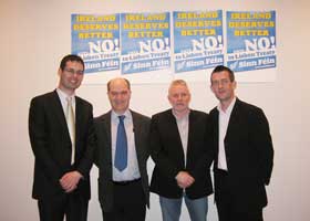 Senator Pearse Doherty, Pádraig Malone, Tom Collopy and Maurice Quinlivan