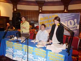 Mary Lou McDonald MEP, Stephen McCormick Chair of Black/Ryan Sinn Féin cumann and Joanna Tuffy Labour TD for Dublin Mid West