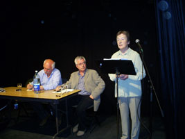 PANEL: Chair Eugene McCartan, journalist Frank Connolly and Dr Mary Cullen