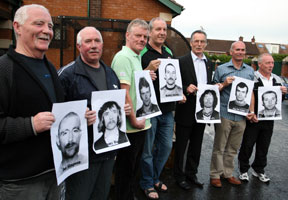 H-Block escapees Joe Simpson, Jimmy Burns, Robert Russell, Bobby Storey, Gerry Kelly, Jim McCann and Harry Murray