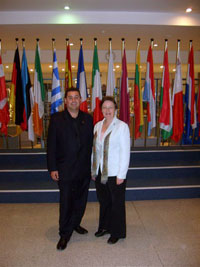 Willie Clarke MLA, in Brussels with Sinn Féin MEP Bairbre de Brún