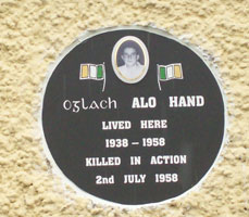 HONOUR: The plaque which was unveiled last Sunday