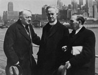 Fr. Michael O’Flanagan in New York campaigning for the Spanish Republic with, right, IRA veteran from Navan, Gerald O’Reilly, a founder of the Transport Workers Union of the United States