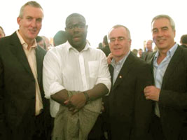 PREMIERE: Director Steve McQueen, with three former hunger strikers, Laurence McKeown, Raymond McCartney and Pat Sheehan