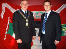 CULLYHANNA: Councillor Colman Burns and Tomás Sharkey during the events to honour IRA Volunteer Michael McVerry
