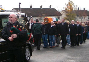 The funeral of Jimmy Duffy, veteran of Crumlin Road and the H-Blocks