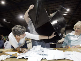 REFERENDUM COUNT: The Irish people rejected the Lisbon Treaty