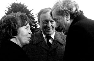 COVER-UP: 'The Cruiser' and his wife Máire mac an tSaoi with Garret FitzGerald, a close cabinet colleague in the infamous 1973-'77 coalition government