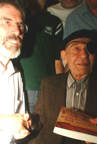 SOLIDARITY: Gerry Adams with Bob at the launch of Brigadista