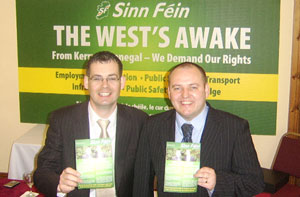 THE WEST'S AWAKE: Pearse Doherty with Pádraig Mac Lochlainn