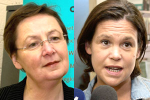 Sinn Féin MEPs Bairbre de Brún and Mary Lou McDonald