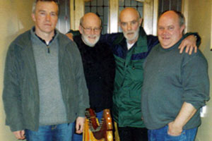 BACK TOGETHER: Harry Duggan, Hughie Doherty, Brian Keenan and Eddie Butler in Ireland after their release from England