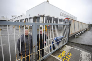 HERE WE STAND: Occupying the visitors’ centre