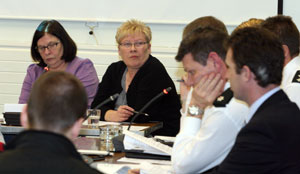 HIGHFIELD: Máire Cush at the District Policing Partnership