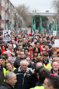 TAKING TO THE STREETS: More people are becoming politicised by the current crisis