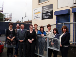 Education Minister Caitríona Ruane on a visit to Dove House in Derry