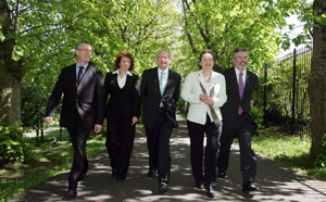 ELECTION TRAIL: Bairbre de Brún with Gerry Kelly, Carál Ní Chuilín, Martin McGuinness and Gerry Adams