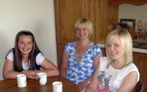 TEA WITH THE MAYOR: Sandra McLellan with daughters Kelly and Lorna