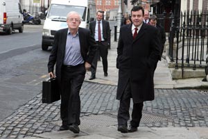 politically neutral?: Colm McCarthy with Minister for Finance Brian Lenihan