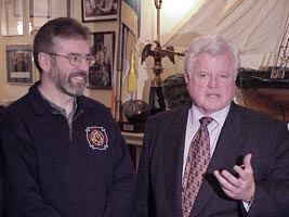 Senator Edward Kennedy with Sinn Féin President Gerry Adams