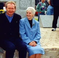Maureen Campbell with Martin McGuinness