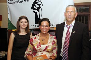 Cllr Kathleen Funchion, Mary Lou McDonald and Seán Downey at the Bob Doyle/Dinny Barry Sinn Féin cumann launch