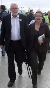 Sinn Féin TD Martin Ferris and Bairbre de Brún MEP