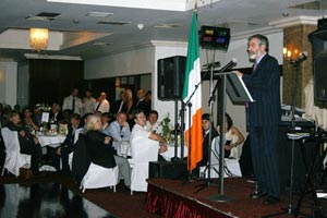 Gerry Adams making his address