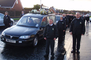 The funeral cortege of Oliver McFadden