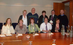 Relatives of the Ballymurphy Massacre victims with Sinn Féin Cllr Marie Cush before their meeting with the Victims Commission