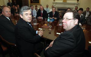 Gordon Brown and Brian Cowen joined the talks on Tuesday