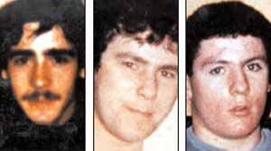 IRA Volunteers Charlie Breslin, and brothers Michael Devine and David Devine