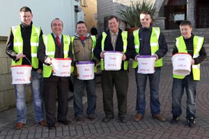 Pictured from left to right are Stephen Collins, Councillor Rossa Murray, Sean Hampson, Mike Maher, Jason Doyle and Jake Hampson