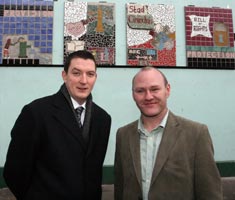 John Finucane with Sinn Féin’s Paul Maskey at the unveiling