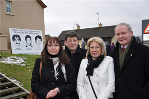 Karina Carlin (nee Breslin) Antoinette Brennan (nee Devine) Pat Doherty and Martin McGuinness