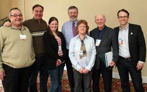 CANADIAN SOLIDARITY: Pat Totten, Alan McConnell, Alexandra Smith, Gerry Adams, Rita O’Hare, Warren Allmand and Chris Deehy