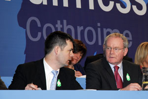 Pearse Doherty and Martin McGuinness at the Ard Fheis