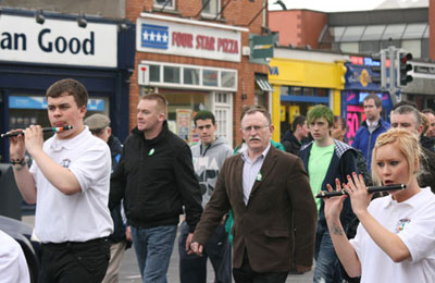 Sinn Féin Cllr Dessie Ellis was the main speaker at this year’s Volunteer Tom Smith Commemoration on St Patrick’s Day, 17 March in Glasnevin Cemetery, Dublin