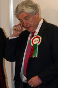 Alasdair McDonnell at the count in South Belfast