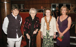 honourees: Rose Dugdale, Susan McGillion, Padraigín Uí Mhurchadha and Eibhlin Glenholmes